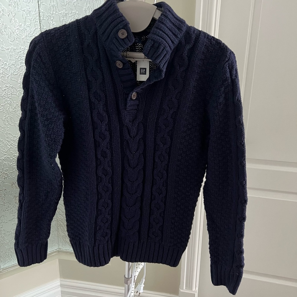 Soft cable-knit sweater navy blue/ New with tag